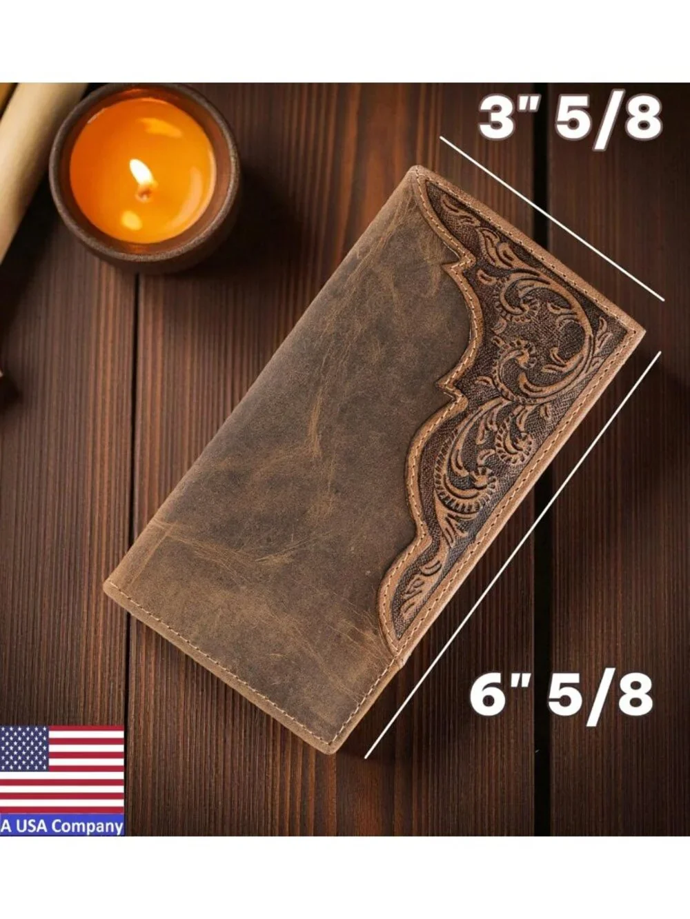 Vintage Genuine Leather RFID Bifold Wallet for Men | Classic Brown Checkbook